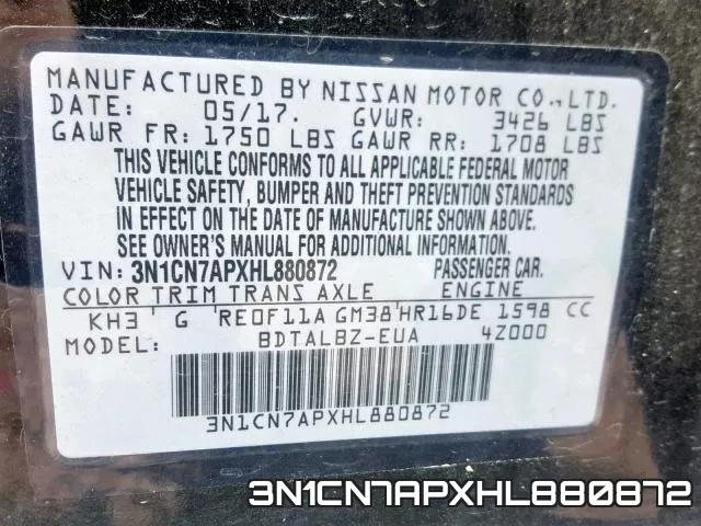 3N1CN7APXHL880872 фото 2