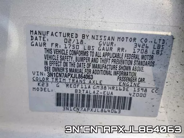 3N1CN7APXJL864063 фото 2
