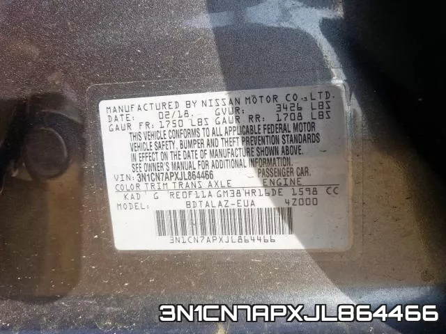3N1CN7APXJL864466 фото 2