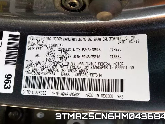 3TMAZ5CN6HM043684 фото 2