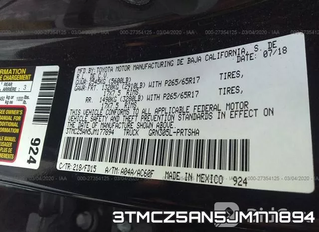 3TMCZ5AN5JM177894 фото 10