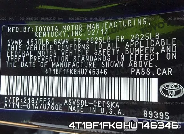 4T1BF1FK8HU746346 фото 10