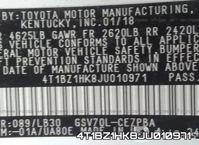 4T1BZ1HK8JU010971 фото 10