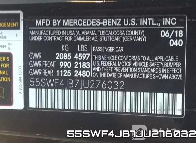 55SWF4JB7JU276032 фото 10