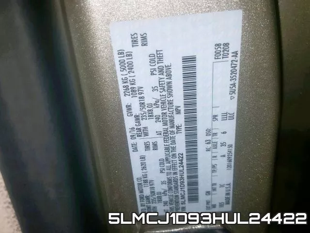 5LMCJ1D93HUL24422 фото 2