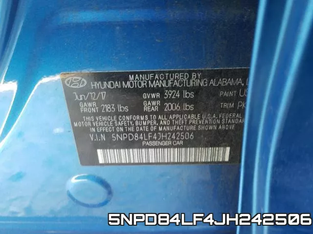 5NPD84LF4JH242506 фото 2