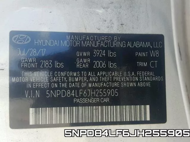 5NPD84LF6JH255905 фото 2