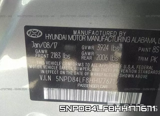 5NPD84LF8HH177671 фото 10