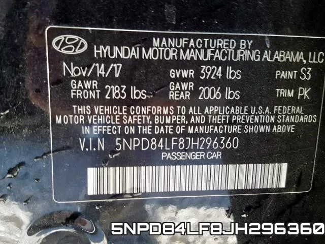5NPD84LF8JH296360 фото 2