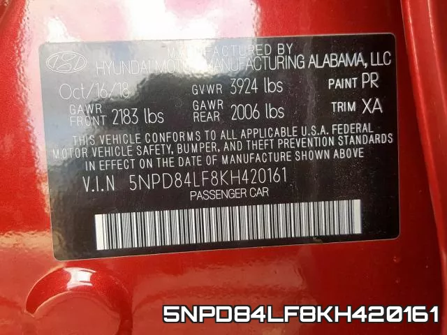 5NPD84LF8KH420161 фото 2