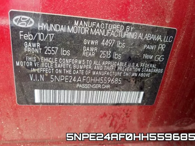 5NPE24AF0HH559685 фото 2