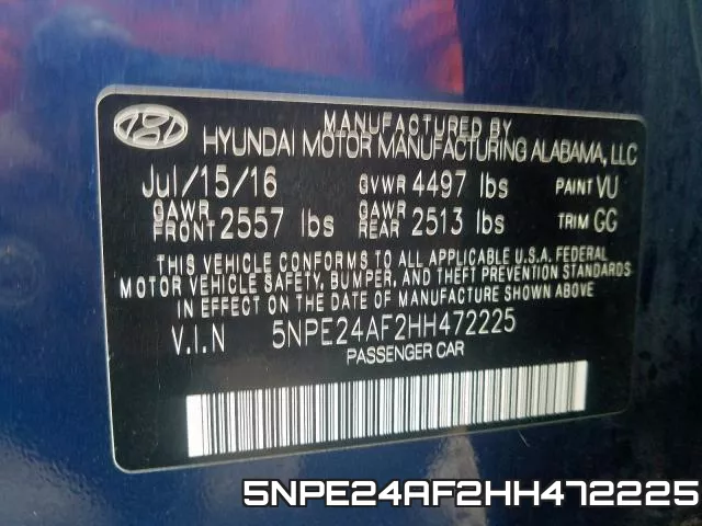 5NPE24AF2HH472225 фото 2