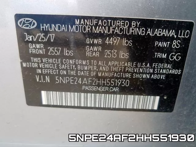 5NPE24AF2HH551930 фото 2