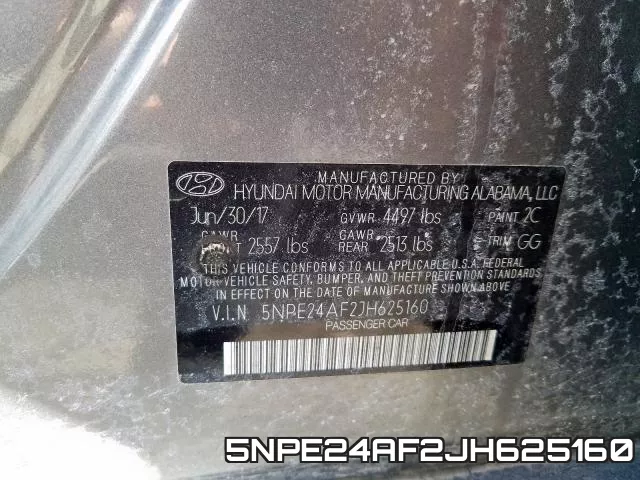 5NPE24AF2JH625160 фото 2