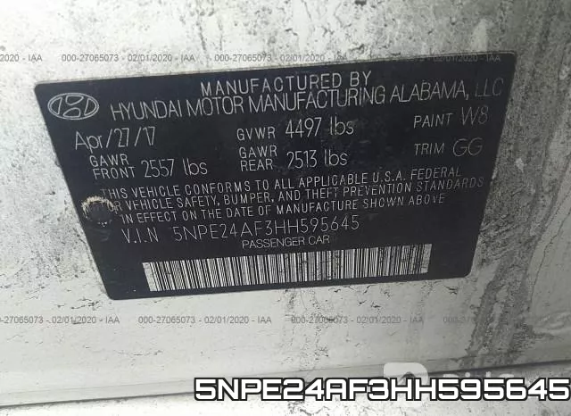 5NPE24AF3HH595645 фото 10