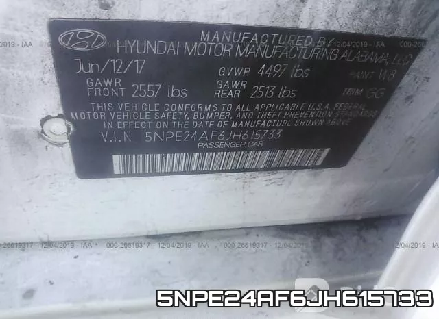 5NPE24AF6JH615733 фото 10