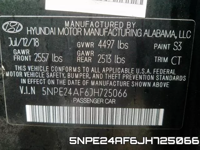 5NPE24AF6JH725066 фото 2