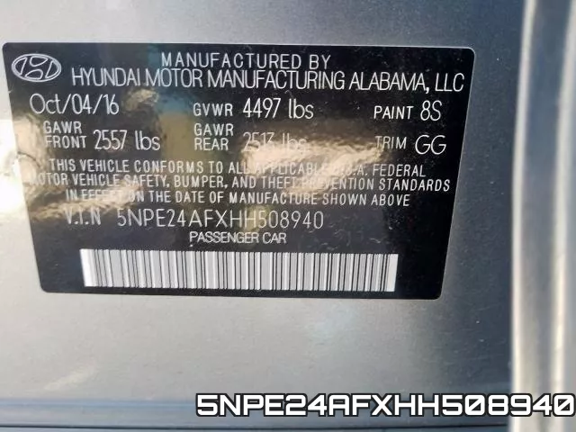 5NPE24AFXHH508940 фото 2