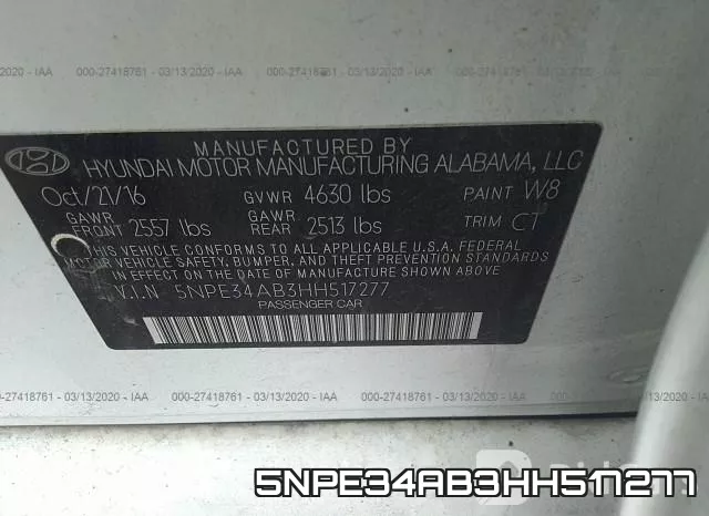 5NPE34AB3HH517277 фото 10