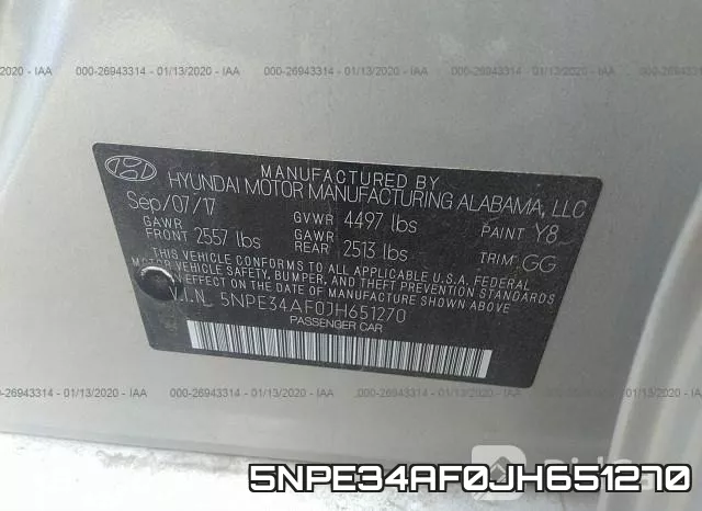 5NPE34AF0JH651270 фото 10