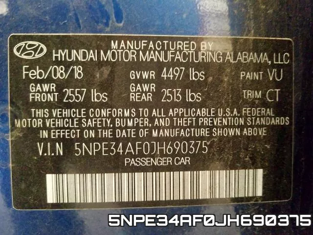 5NPE34AF0JH690375 фото 2