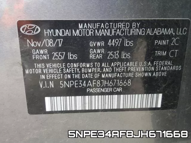 5NPE34AF8JH671668 фото 2