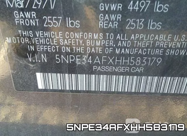 5NPE34AFXHH583179 фото 10