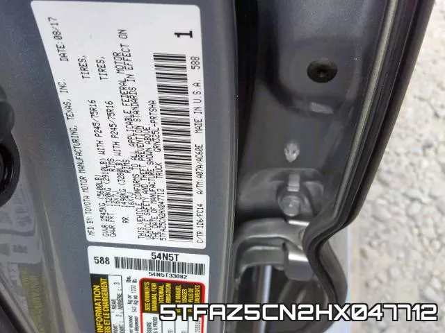 5TFAZ5CN2HX047712 фото 2