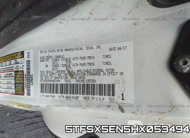 5TFSX5EN5HX053494 фото 10