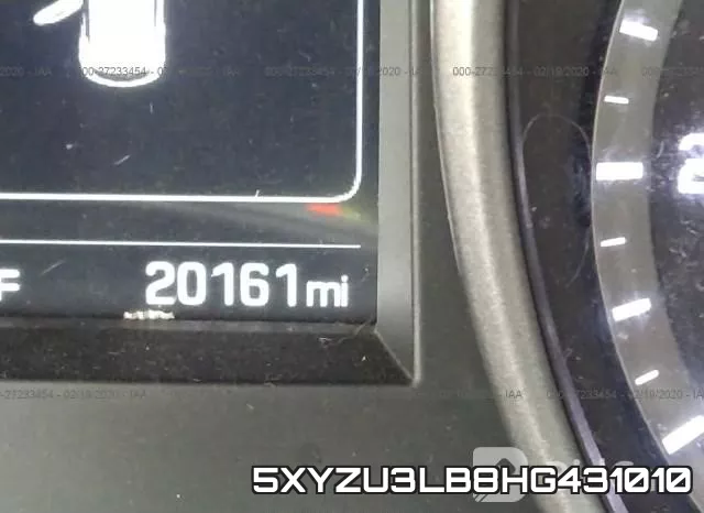5XYZU3LB8HG431010 фото 8