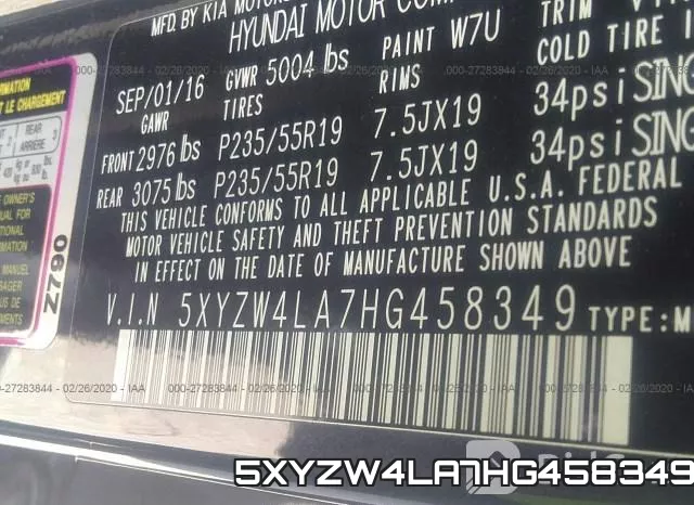 5XYZW4LA7HG458349 фото 10