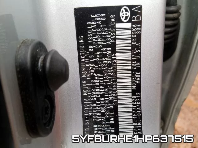 5YFBURHE1HP637515 фото 2