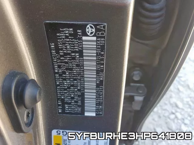 5YFBURHE3HP641808 фото 2