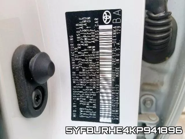 5YFBURHE4KP941896 фото 2