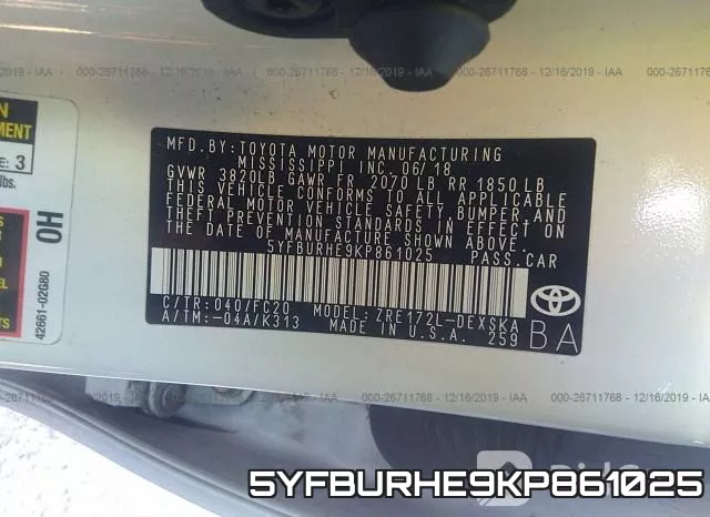 5YFBURHE9KP861025 фото 10