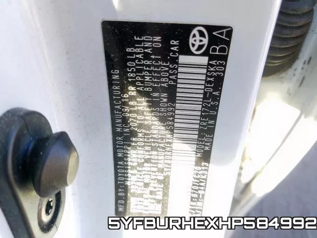 5YFBURHEXHP584992 фото 2