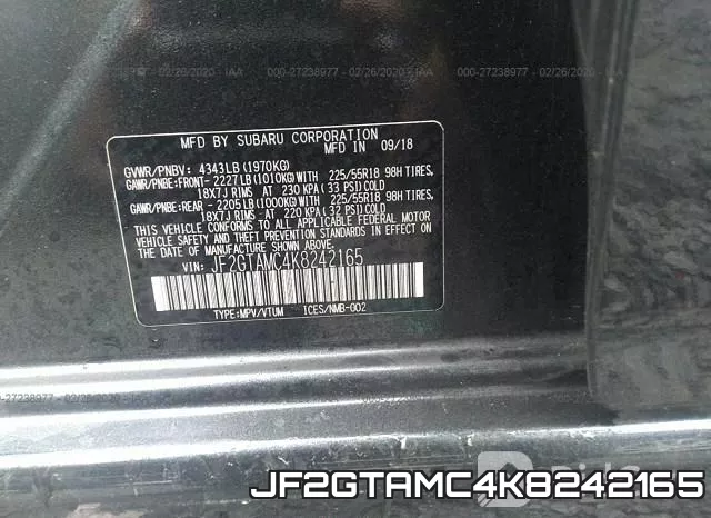 JF2GTAMC4K8242165 фото 10