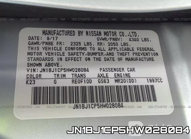 JN1BJ1CP5HW028084 фото 10