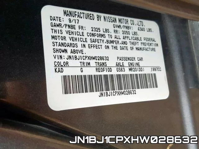 JN1BJ1CPXHW028632 фото 2