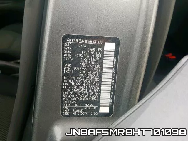 JN8AF5MR8HT701098 фото 2