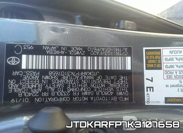JTDKARFP7K3107658 фото 10