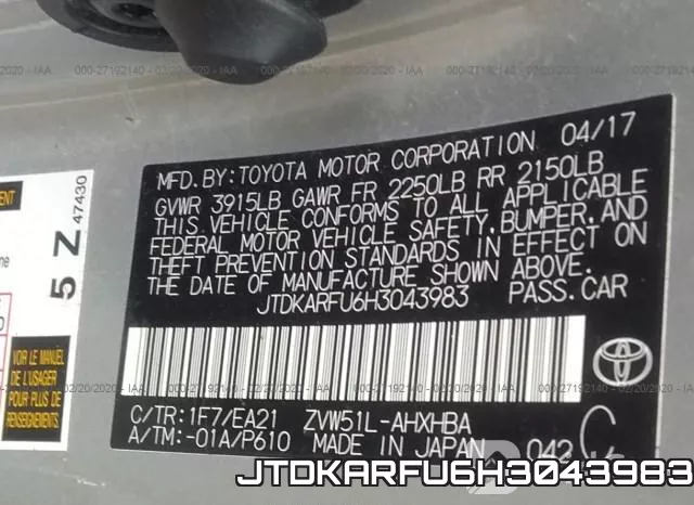 JTDKARFU6H3043983 фото 10