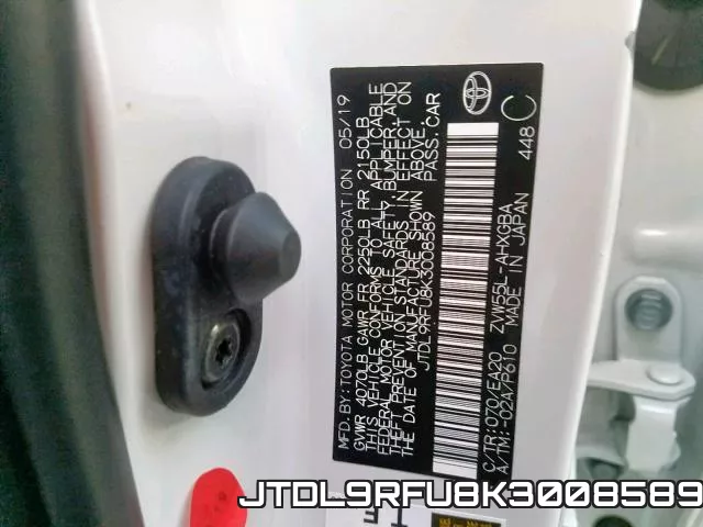 JTDL9RFU8K3008589 фото 2