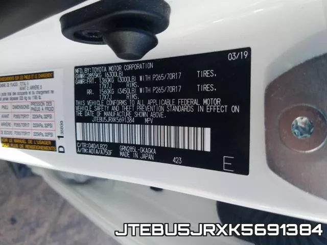 JTEBU5JRXK5691384 фото 2