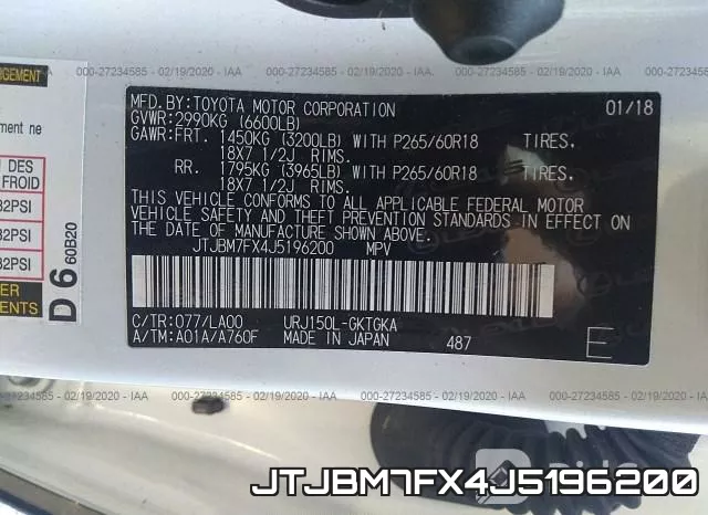 JTJBM7FX4J5196200 фото 10