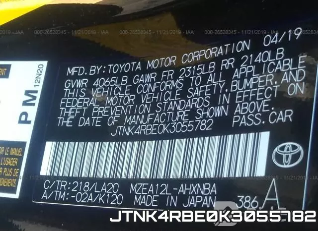 JTNK4RBE0K3055782 фото 10