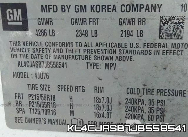 KL4CJASB7JB558541 фото 10