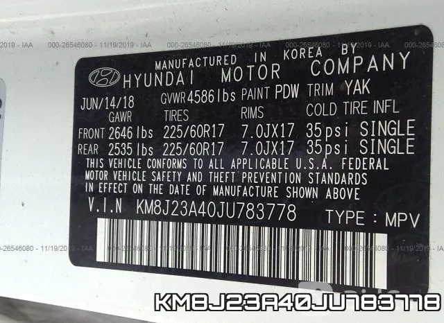KM8J23A40JU783778 фото 10