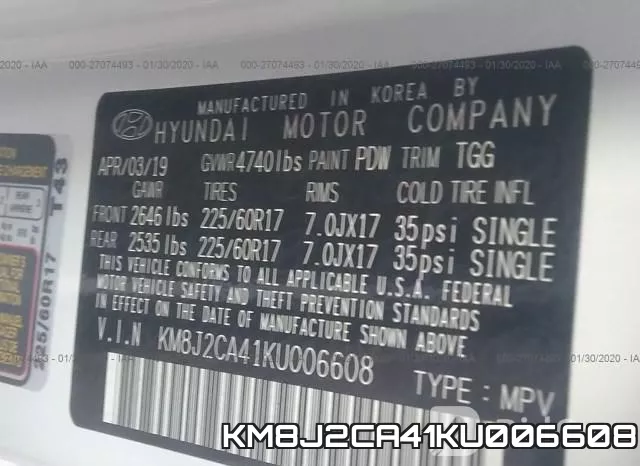 KM8J2CA41KU006608 фото 10