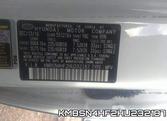 KM8SN4HF2HU232187 фото 10